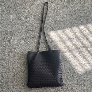 Bottega Veneta Dark Brown Woven Shoulder Bag